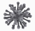 Isolated microscopic image of virus