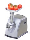Isolated mincer with tomatoes
