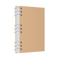 Isolated mockup brown notebook vector design