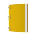 Isolated mockup yellow notebook vector design