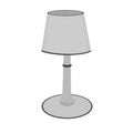 Modern gray table lamp device