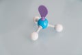 Isolated molecular model of ammonia Royalty Free Stock Photo