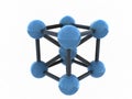 Isolated molecule - 3d render Royalty Free Stock Photo