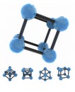 Isolated molecule Royalty Free Stock Photo