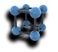 Isolated molecule with shadow Royalty Free Stock Photo