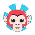 Isolated monkey avatar chinese zodiac symbol Vector Royalty Free Stock Photo