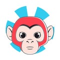 Isolated monkey avatar chinese zodiac symbol Vector