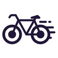 Isolated monochrome road bicycle icon Vector