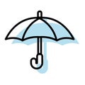 Isolated monochrome winter umbrella icon Vector