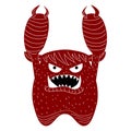 Isolated monster sketch Royalty Free Stock Photo