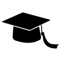 Isolated mortarboard silhouette Royalty Free Stock Photo