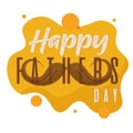 Isolated mostache happy fathers day