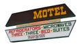 Isolated motel sign