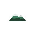 Isolated Mountain Flat Icon. Peak Vector Element Can Be Used For Mountain, Peak, Pinnacle Design Concept.