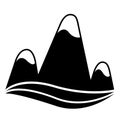 Isolated mountain icon