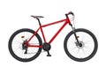 Isolated Mountain Trekking Bike for Gent In Red Color Royalty Free Stock Photo