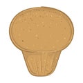 Isolated muffin icon Bakery product Vector