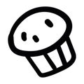 Isolated muffin icon flat design Vector