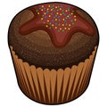 Isolated muffin illustration