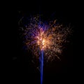 Isolated multi colored event firework at night Royalty Free Stock Photo