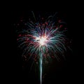 Isolated multi colored event firework at night Royalty Free Stock Photo