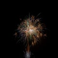 Isolated multi colored event firework at night Royalty Free Stock Photo