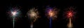 Isolated multi colored event firework at night Royalty Free Stock Photo
