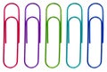Isolated Multicolored Paperclips Royalty Free Stock Photo