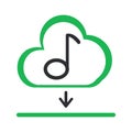 Isolated music download icon