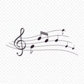 Isolated music notes, musical design element Royalty Free Stock Photo