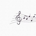 Isolated music notes, musical design element Royalty Free Stock Photo