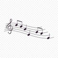 Isolated music notes, musical design element Royalty Free Stock Photo