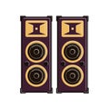Isolated music speakers. Royalty Free Stock Photo