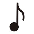 Isolated musical note icon Vector Royalty Free Stock Photo