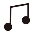 Isolated musical note icon Vector