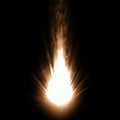 isolated muzzle flash on black background Royalty Free Stock Photo