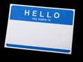 Isolated Name Tag Royalty Free Stock Photo