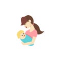 Isolated Nanny Flat Icon. Child Vector Element Can Be Used For Child, Nanny, Mother Design Concept.