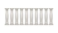 Isolated Neoclassical Style White Columns Group