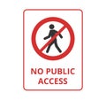 Isolated No Public Access Sign