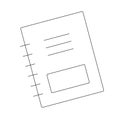 Isolated notebook icon Outline design Vector