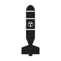 Isolated nuclear missile icon