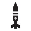 Isolated nuclear missile icon