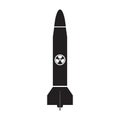 Isolated nuclear missile icon