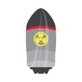 Isolated nuclear missile icon