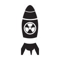 Isolated nuclear missile icon