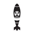 Isolated nuclear missile icon