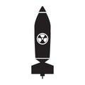 Isolated nuclear missile icon