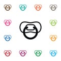 Isolated Nursery Icon. Nipple Vector Element Can Be Used For Pacifier, Nipple, Nursery Design Concept.