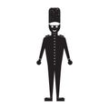 Isolated nutcracker soldier toy icon